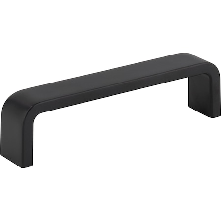 Elements 4" Center-to-Center Matte Black Square Asher Cabinet Pull 193-4MB